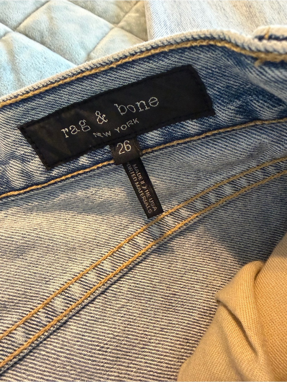 Rag & Bone Light Wash Distressed Jeans - size 26 - Picture 3 of 4